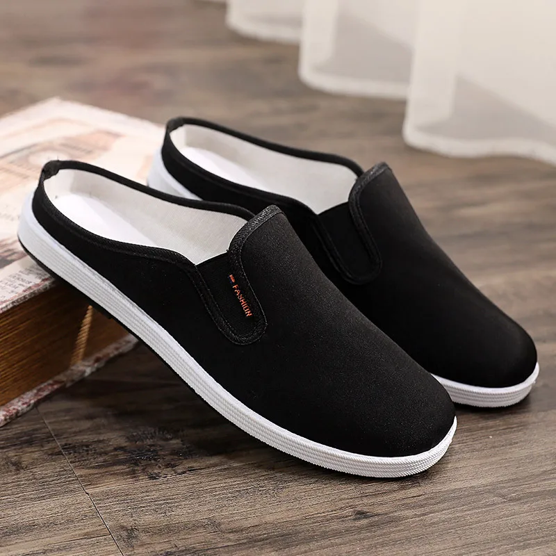 

Comfortable Casual Slip-On Men's Shoes Breathable Unisex Slippers Large Size Flat Heel Fashion Shoes