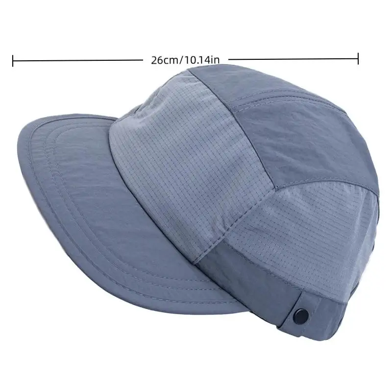 الربط التجفيف السريع قبعات مسطحة الحواف للرجال والنساء الصيف عادية واقية من الشمس الرجعية 5-لوحة قبعة بيسبول