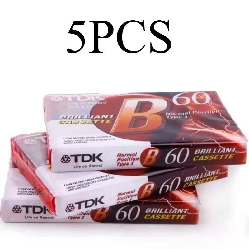5pcs Standard Cassette Blank Tape Player Empty 60 Minutes Ma