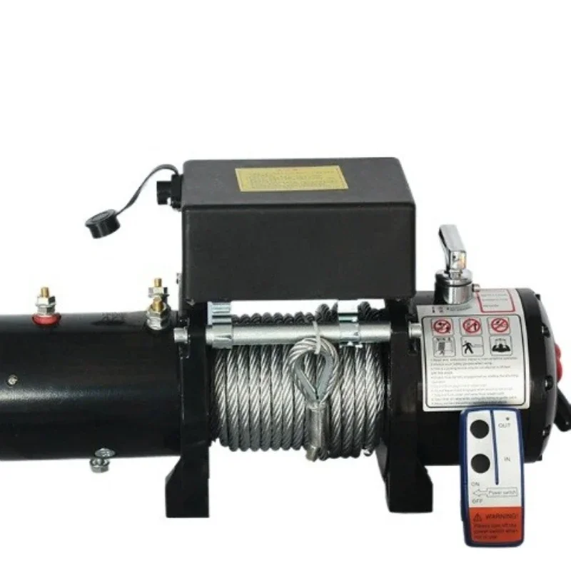 Vehicle Electric Winch, 1100W Power Motor, 3000 Lbs Horizontal Pull, 12V 24V Electric Hoist