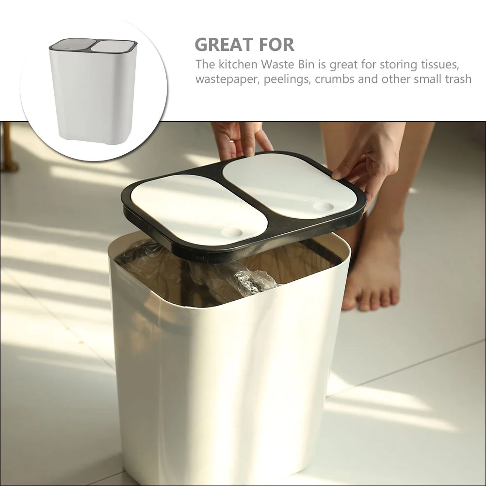 Trash Can Trash Barrel Dual Compartment Garbage Can Trash Bin for Kitchen Office waste bin dust bin trash box