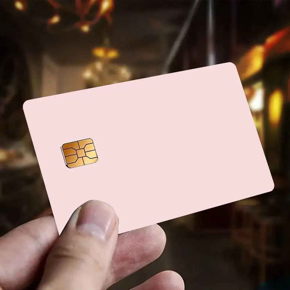 Minimalist Pink Matte PVC Credit Card Sticker Fingerprint Resistant Scratch Proof Decal Holiday Gift For Bank Transit Cards