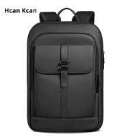 HcanKcan Men's Business Backpack Slim Waterproof 15.6 Inch Laptop Bag Casual College School Backpack Travel Rucksack Work Bags