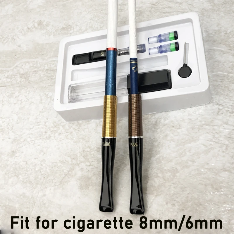 High quality Complete set Cleanable Tobacco Filter Healthy Reduce Tar Cigarette Holder Creative Microfilter Hookah Pipe Men Gift
