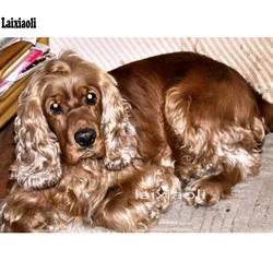 Handicrafts 5D DIY Diamond Painting Cross Stitch British cocker spaniel Diamond Embroidery pet dog Full Drill Diamond Mosaic