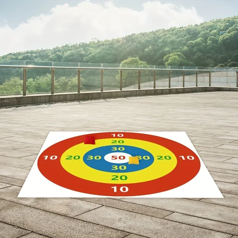 Conjunto de jogo de lançamento de alvo com 2 sacos de areia, durável, jogo de festa ao ar livre, diversão familiar perfeita, atividades de quintal, piqueniques, reunião ao ar livre