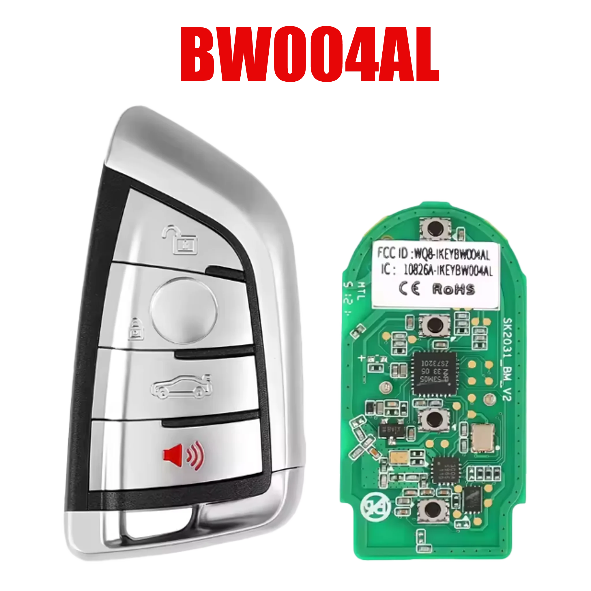 AUTEL Smart Key BW004AL BW003AL for BMWWork with MaxiIM KM100 Key Programmer Compatible with 315/433MHZ