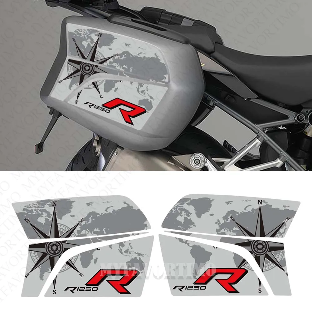 For BMW R1200R R1250R R 1200 1250 R R1200 R1250 Tank Pad Trunk Luggage Cases Panniers Stickers Decals 2021 2022 2023 2024