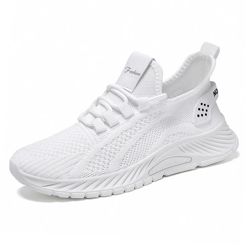 Spring New Fashionable Lace Up Women's ShoesCasual Sports Single ShoesTrendy Woven Mesh Breathable Soft Soled Women's Shoes