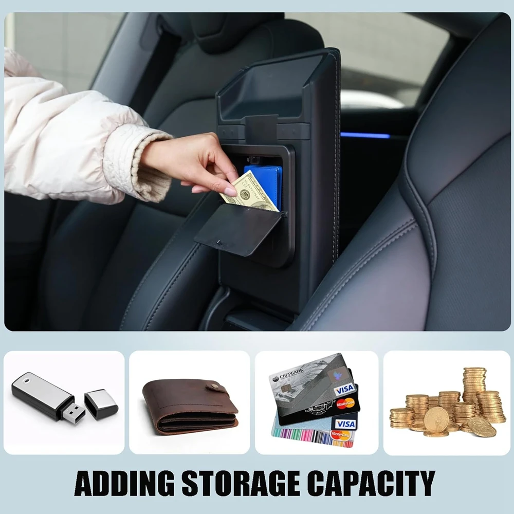 for Tesla Model 3+ Highland 2024 Armrest Hidden Storage Box Magnetic Center Console Organizer Privacy Storage Model3 Accessories