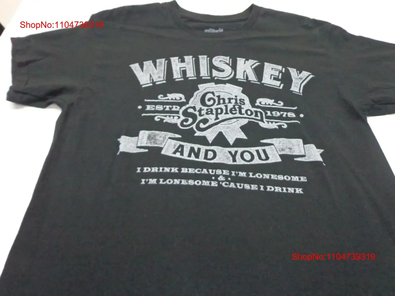 

Футболка Chris Stapleton Whiskey And You Country Music, средняя винтажная стираная футболка унисекс с рисунком, мягкая растянутая, повседневная, слегка