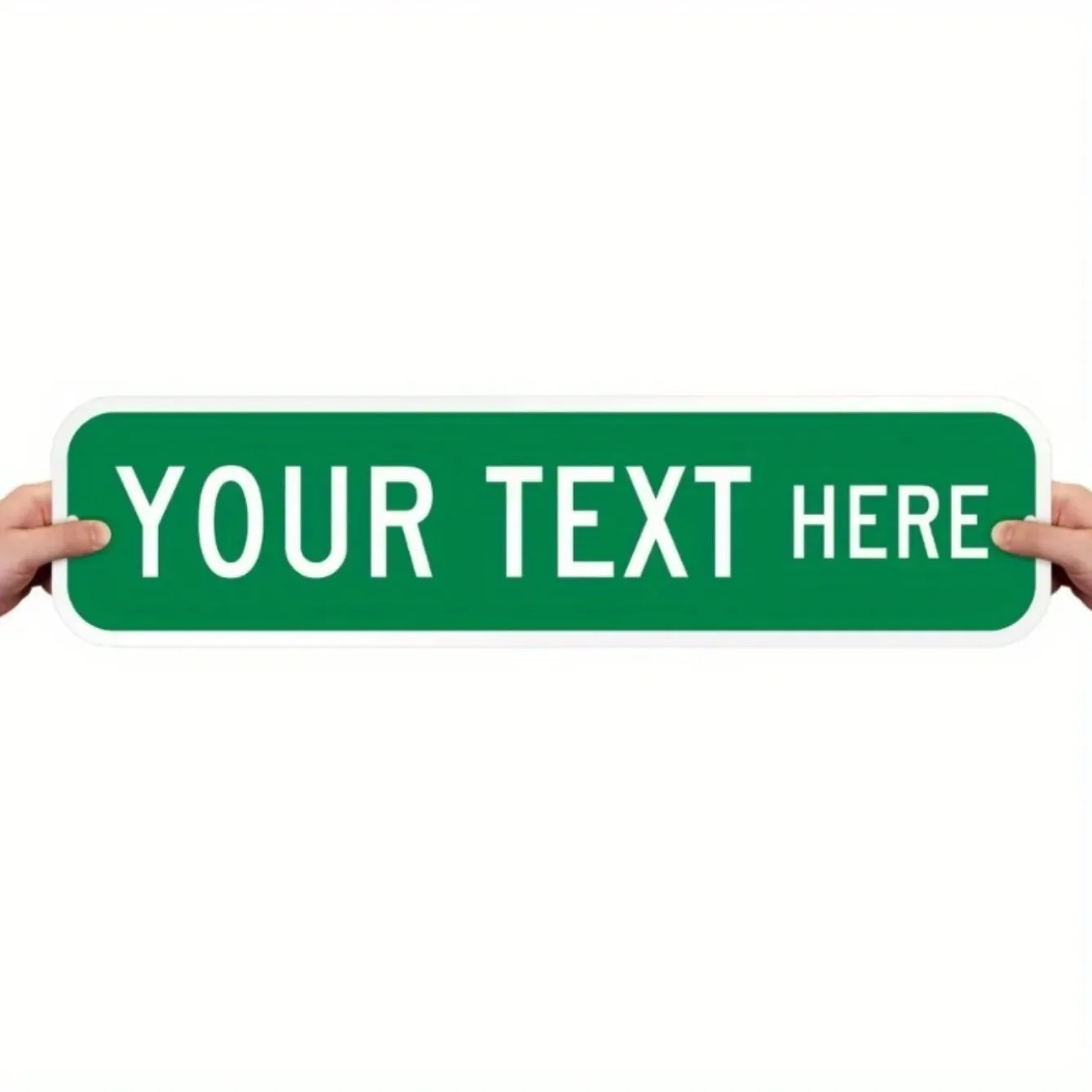 Personalized Green Street Sign (Customizable) - Custom Exclusive Metal Sign with Custom Text, Ideal for Outdoor Decor.