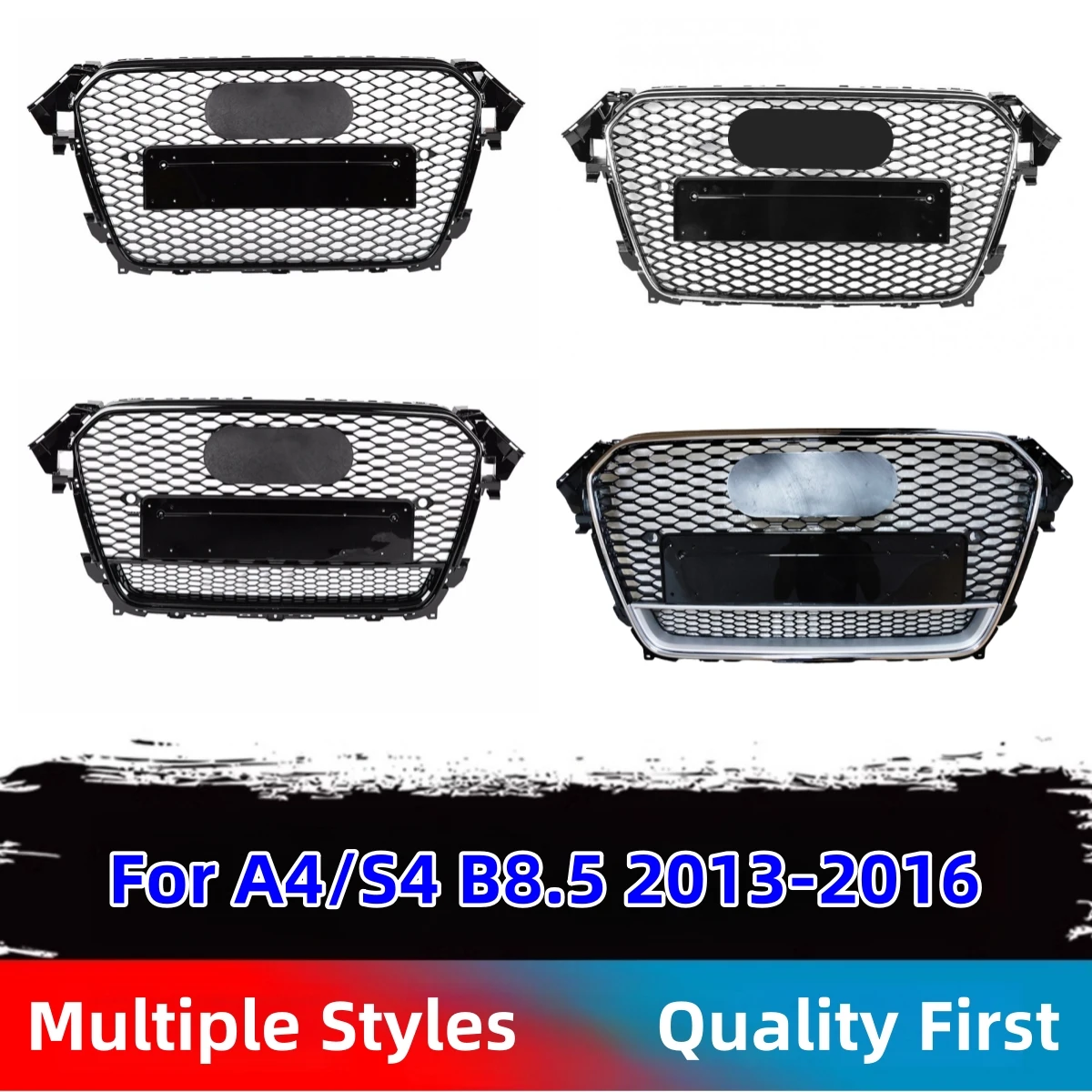 

RS4 Style Racing Передний бампер Решетка капота для A4 S4 B8.5 2013 2014 2015 2016
