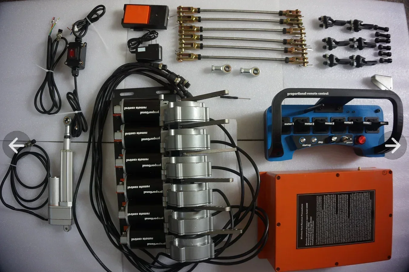 Hydraulic Valve Joystick Functions 12-24V Remote Control for Truck Crane Weightlifting 6 Functions