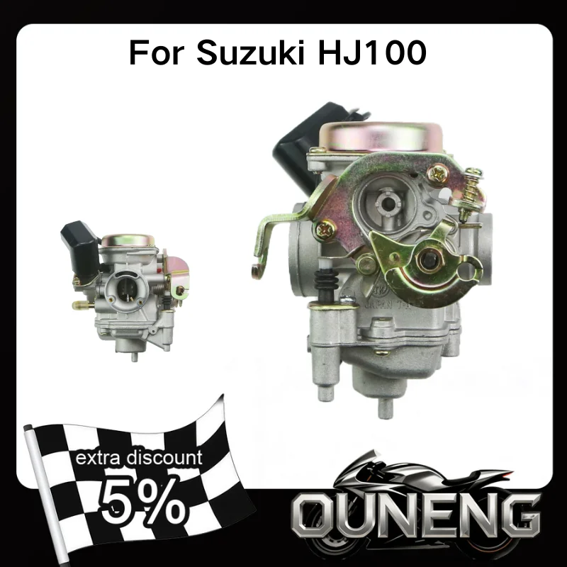 For Suzuki HJ100 HJ100T HJ100T-2 100cc Haojue Scooter Moped Concentrated Valve and Accelerating Pump Motorcycle Carburetor Carb