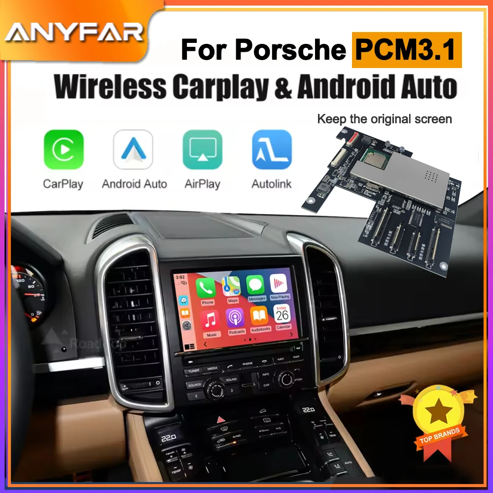 Drahtloses Carplay-Android-Automodul für Porsche PCM3.1 Panamera Cayenne Cayman Macan 911, Nachrüstsatz, Decoderbox