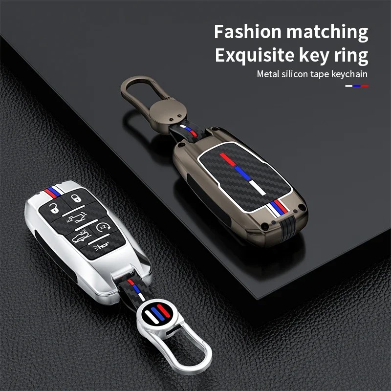Funda protectora de aleación de Zinc para llave de coche, accesorios para Dodge RAM 5/6, 1500, RAM1500, RAM2500, TRX 2500, 2021, 3/4/2020 botones