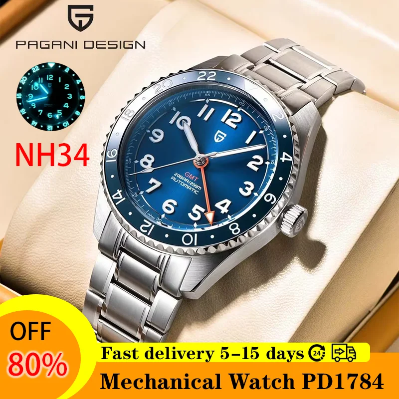 

2025 PAGANI DESIGN Automatic Mechanical Wristwatche PD1784 Japan NH34A luminous Anti-magnetic Stainless Steel Watches for men