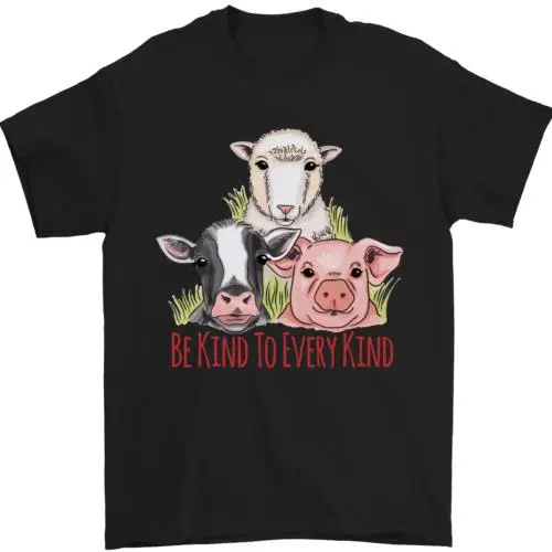 

Vegan Kind to Ever kind Vegetarian Mens T-Shirt 100% Cotton