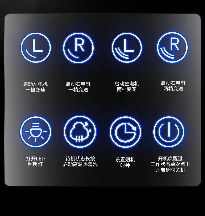 220V Royalstar Range Hood Side Suction Strong Power Dual Motor Wall Mounted Kitchen Extractor