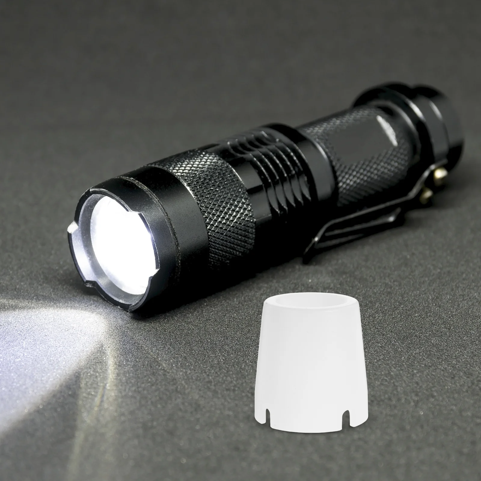 

Flashlight Diffuser Dome Plastic White Non Dazzling Soft Light Cover Anti Glare Reading Indoor Camping Lighting Accessories