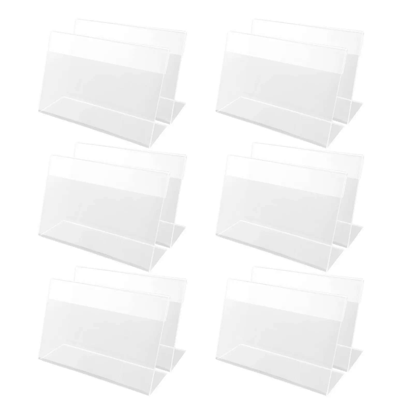 

30Pcs Acrylic Label Holder Clear Plastic Price Tag 6x4cm Reusable Supermarket Retail Pricing Display Plastic Price Tag