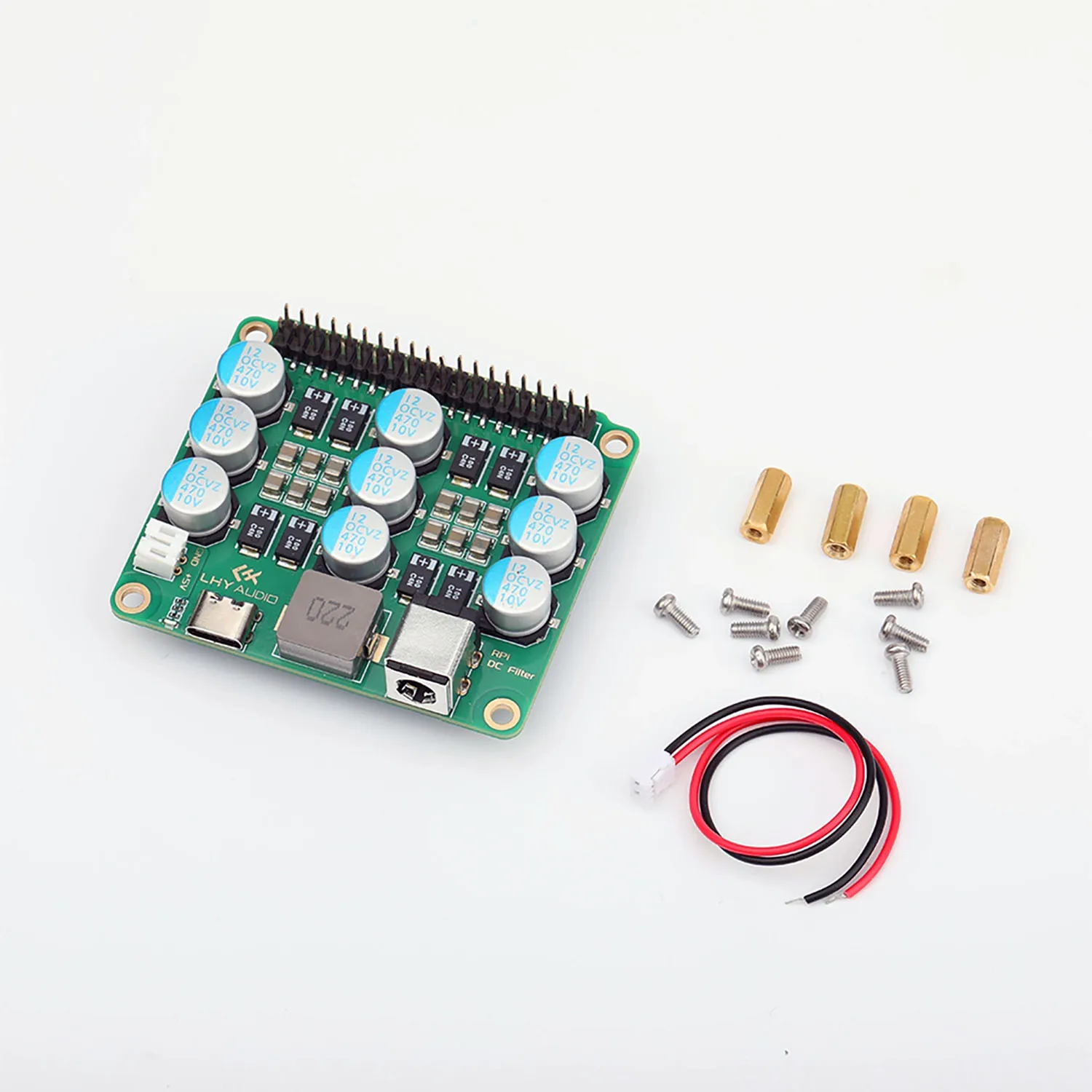 Raspberry Pi Pi4/5 Dedicated DC Power Filter Purifier Board HiFi Amplifier Audio Noise Reduction Upgrade Expansion Module Board