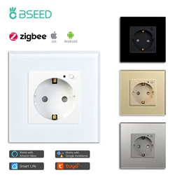 Bseed New ZigBee europa Russia Standard presa a muro Smart Power Plug funziona con Tuya Gateway Smart Life Alexa miglioramento domestico