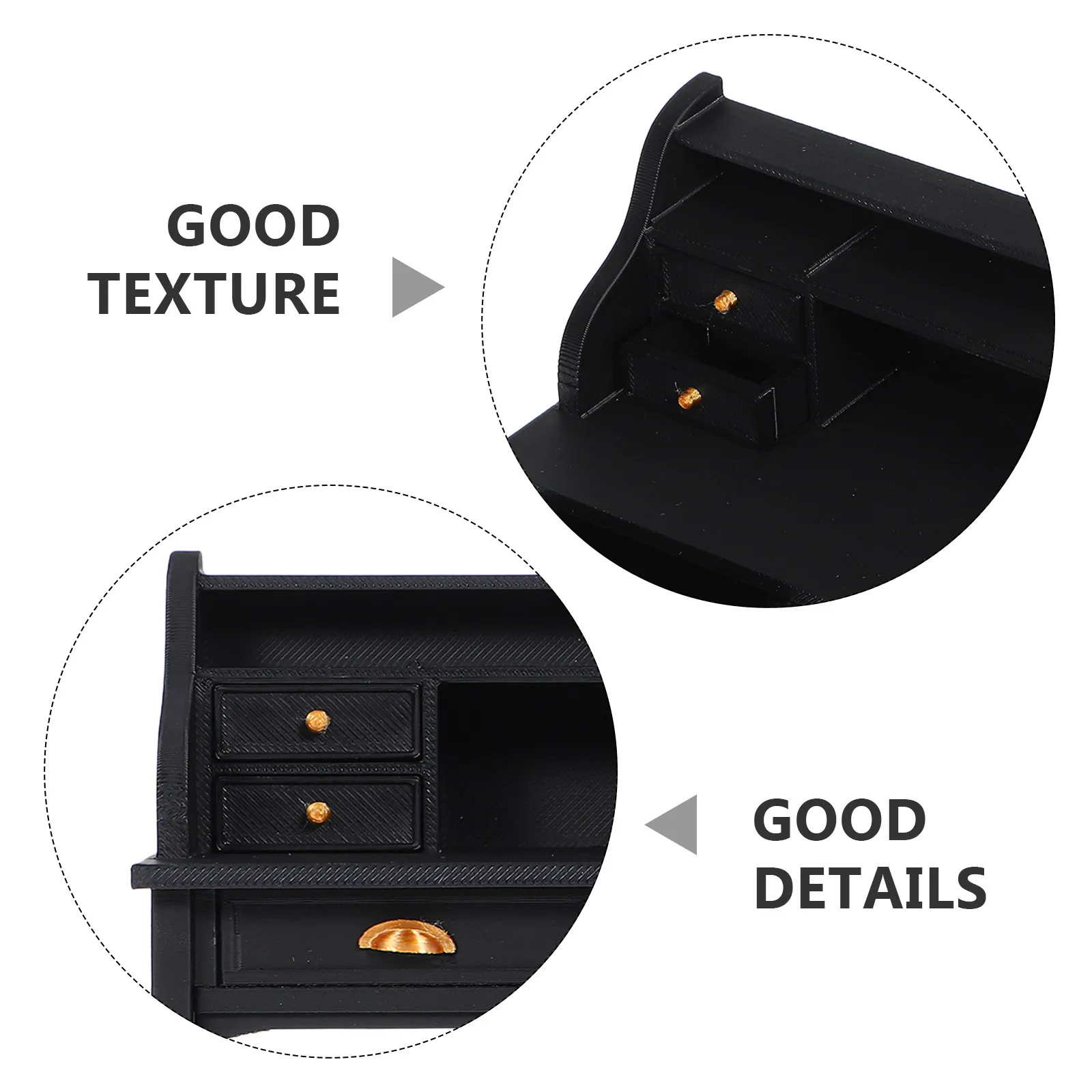Miniature Dollhouse Desk 1:12 Scale Elegant Smooth Finish Study Table for Dollhouse Library Scene Versatile Mini Furniture