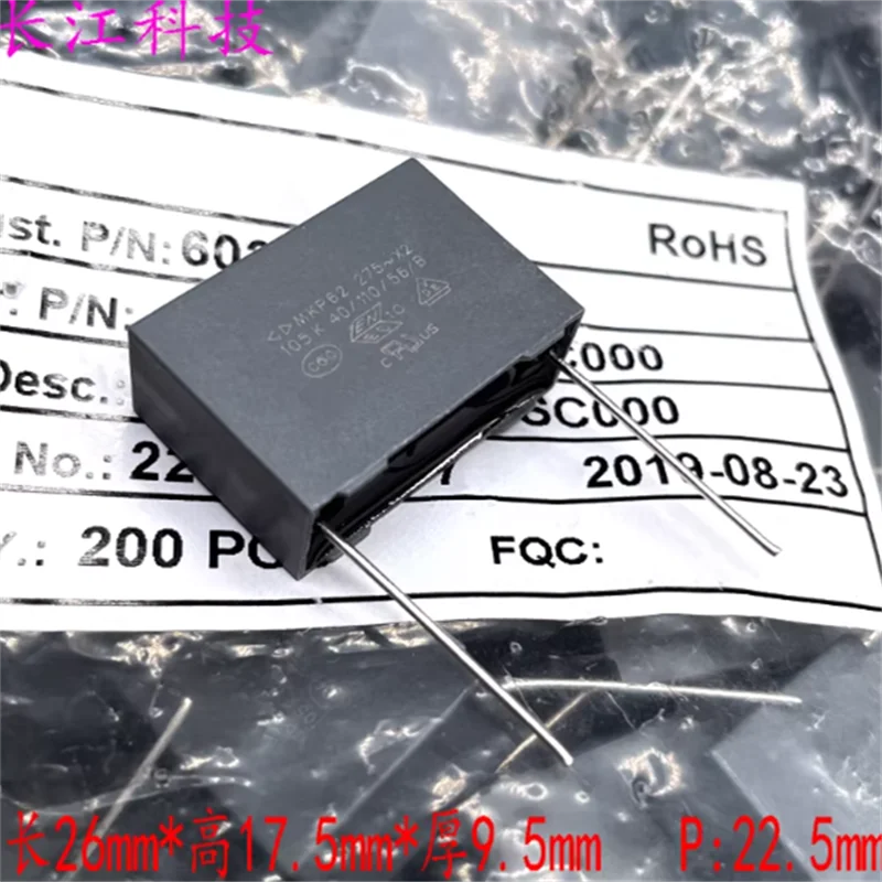10PCS Xiamen Farah MKP62 105 1uf 1.0uf 275v 305v safety film capacitor C42P2105K