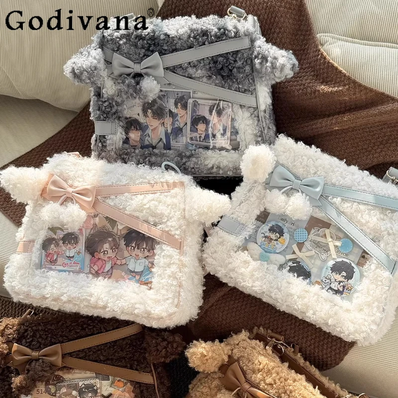 

Original Cute Kawaii Plush Pain Bag Itabag 2026 New Girls' Casual Versatile Large Capacity Crossbody Bag Women's Y2k Backpack