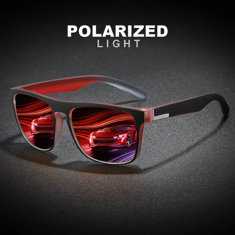 3Pcs Fantasie Gradienten Mutipcolor Quadrat Polarisierte Sonnenbrille AntiGlare UV400 Gläser Sommer Party Fahren Angeln Weihnachten Geschenk
