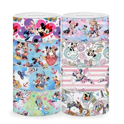 Disney Mickey 5 Yards Multi Size Grosgrain Ribbon Fabric Gift DIY Sewing Wrapping Hairbows Craft Supplies Cartoon Ribbons