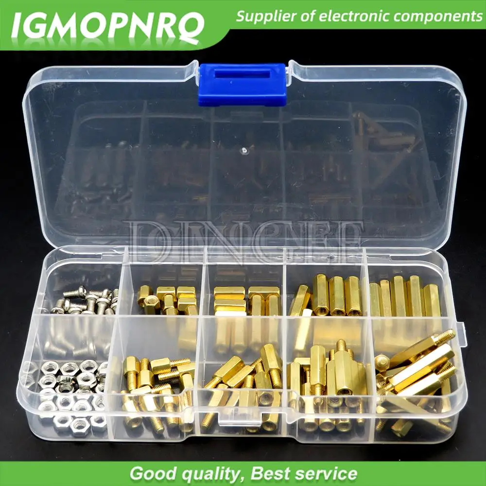 120PCS M3 M2.5 Brass Hex Column Standoff Support Spacer Pillar M3 Screw Nut For PCB Board M3x6 M3*10 M2.5*6