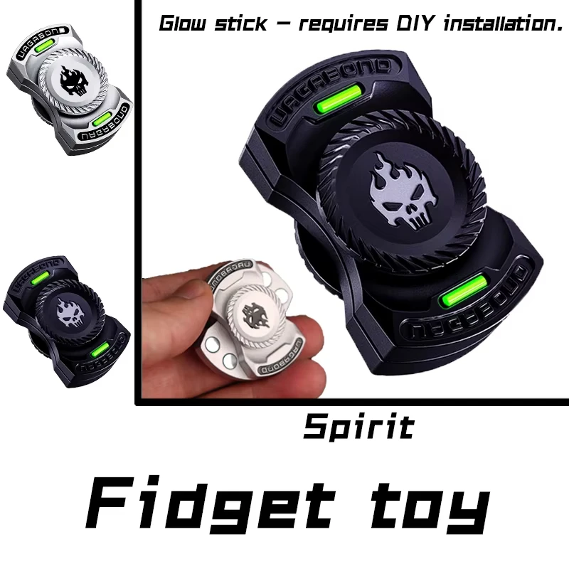 Fun 3-In-1 Game Edc Fidget Toy Personalized Skeleton Ghost Fidget Spinner Alloy Fidget Slider Stress Release Toy Adhd Toy