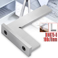 ENJOYWOOD 100x70mm 90 Degree Angle Corner Square Ruler Wide Base Gauge Stainless Steel Woodworking Tool