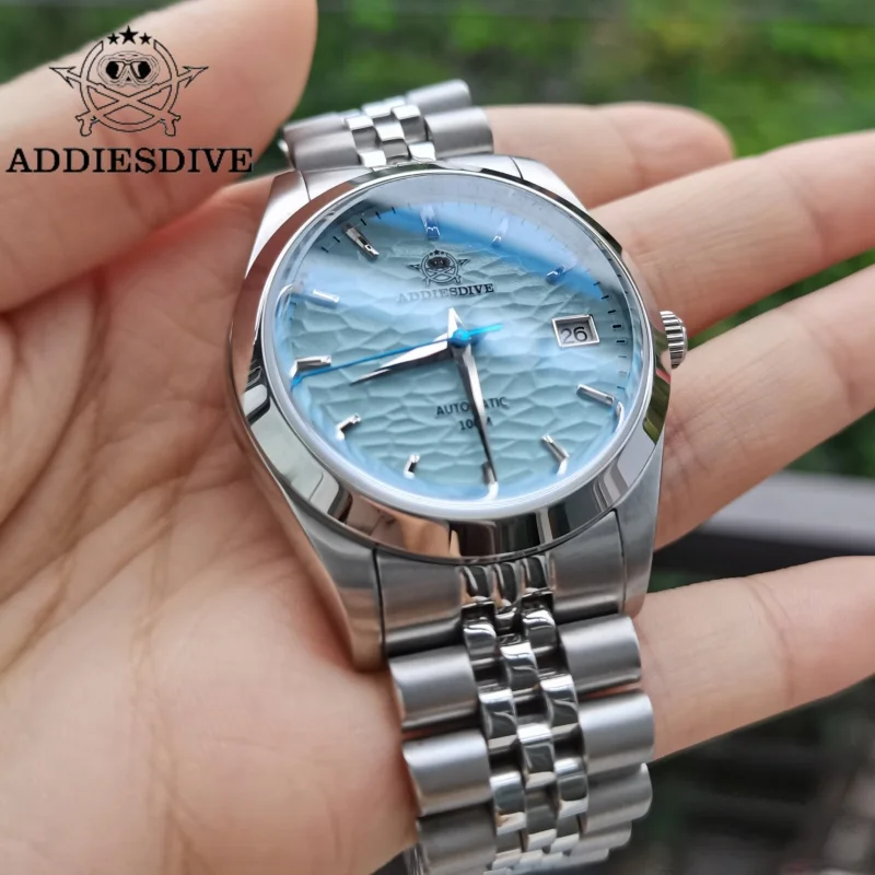 

ADDIESDIVE Men Dress Watch 39mm Luxury Sapphire Relojes часы 10Bar Waterproof NH35 Stainless steel Automatic Mechanical Watches