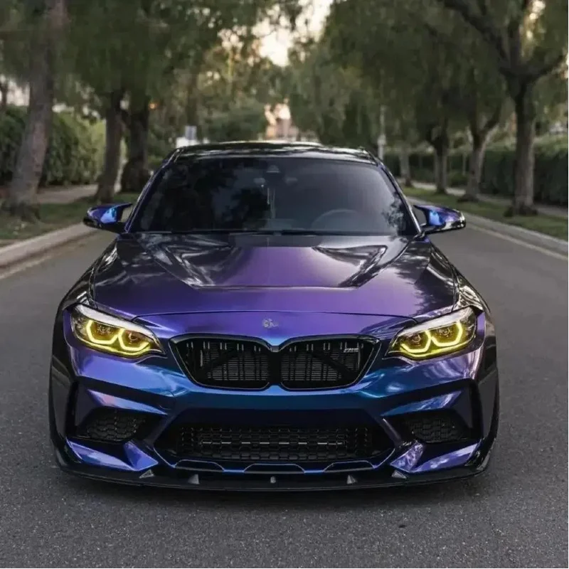 Angel Eyes For 2014-2021 BMW 2 Series  F22 F87 F23 220i 228i M240i Xenon M2 LCI LED Headlight Yellow DRL Daylight