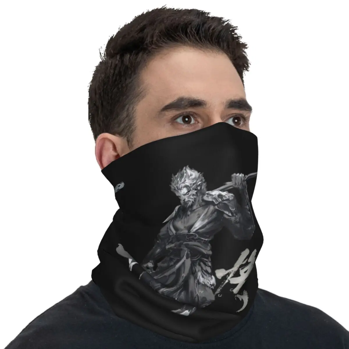 Black Myth Wukong -Sun Wukong Balaclava Hiking Camping Face Masks Women Fun Dustproof Cycling Mask Soft Motorcycle Scarf Bandana