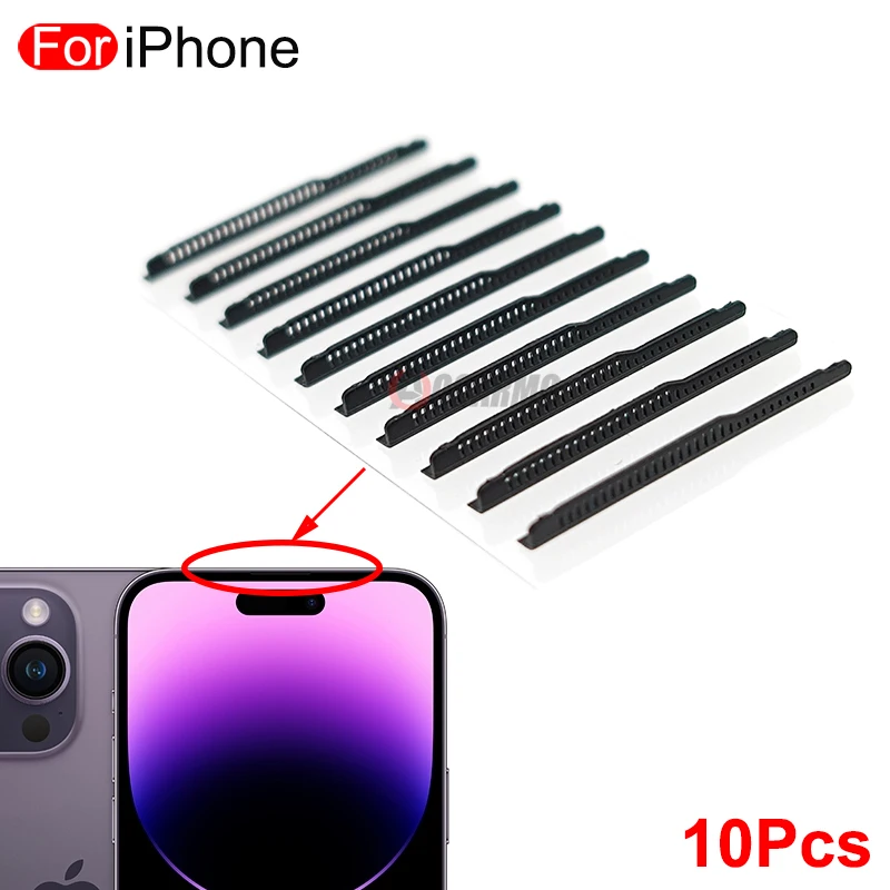 10Pcs/Lot For iPhone 13 14 15 Pro Max Plus Top Earpiece Ear Speaker Dust Filter Metal Mesh Net Replacement Parts