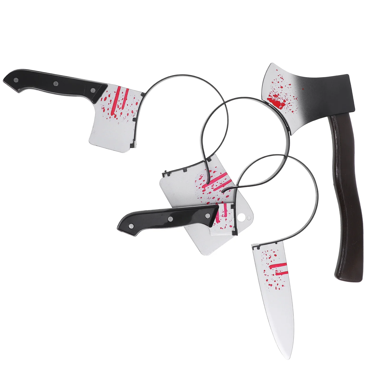 3 Pcs Halloween Horror Props Party Trick Headband Hair for Inflatable Decorations Dress up Supplies