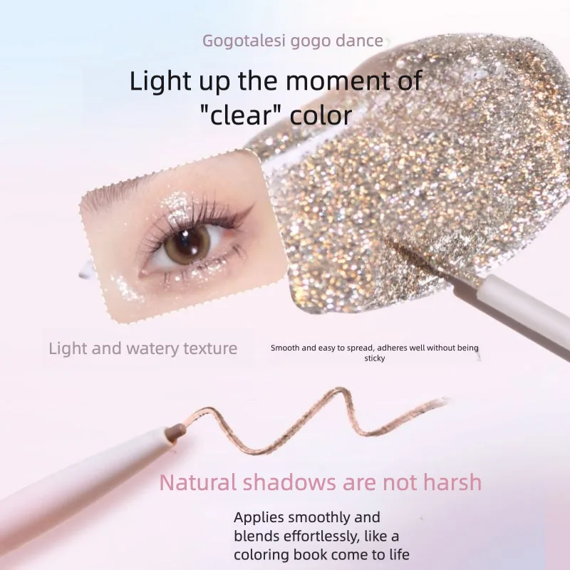 2-Pack Gogo Tales Gogo Dance Dual-Head Liquid Eyeshadow Pen Dual-Effect Highlight Shadow Two-In-One for Makeup Artistry