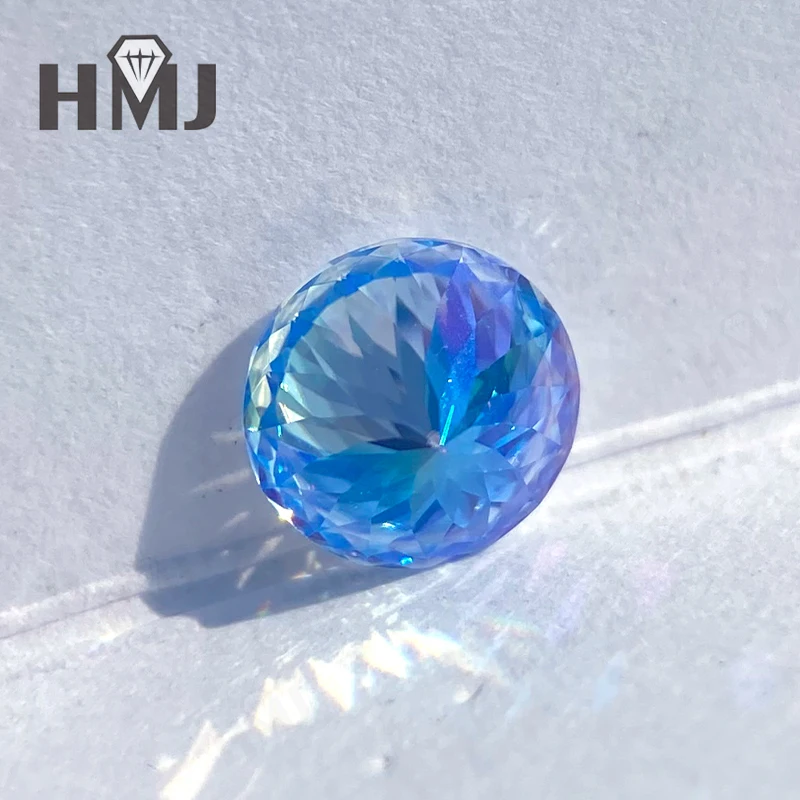 Moissanit-Diamant, mehrfarbig, rund, 100 Facetten, mit GRA-Zertifikat, DIY-Ring, Halskette, Ohrringe für die Schmuckherstellung, Großhandel – Detail 4