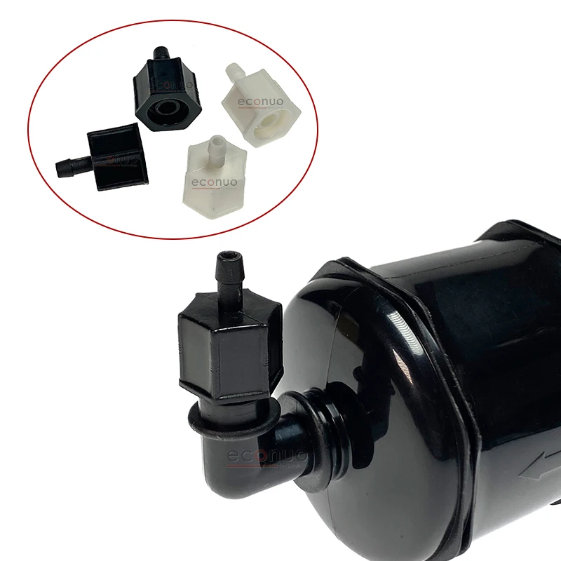 5PCS High Quality Capsule Ink Filter Straight Port Elbow 5u/10u For Inkjet Printer Filter Printing Machine Filter White/Black