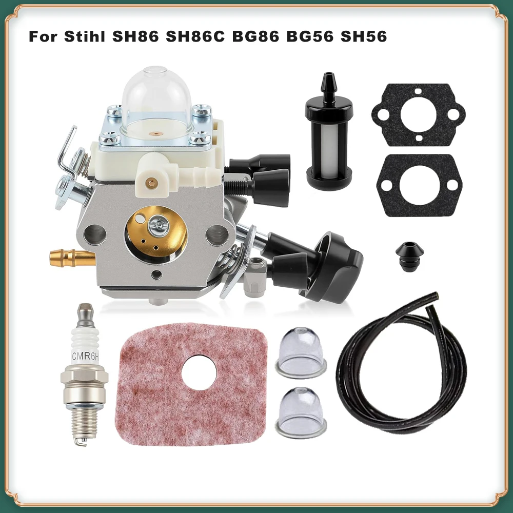 

Carburetor for Stihl BG56 BG86 SH56 SH86 SH86C Blower - ZAMA C1M-S261 Replacement