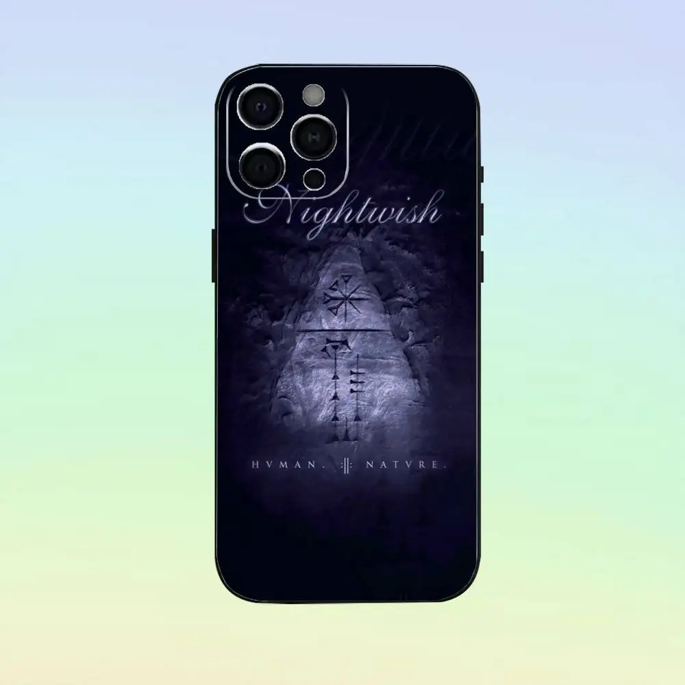 Etui na telefon Rock Band N-Nightwish Lanternlight, silikonowe, miękkie, na iPhone 17 16 15 14 13 12 11, czarne, miękkie etui silikonowe
