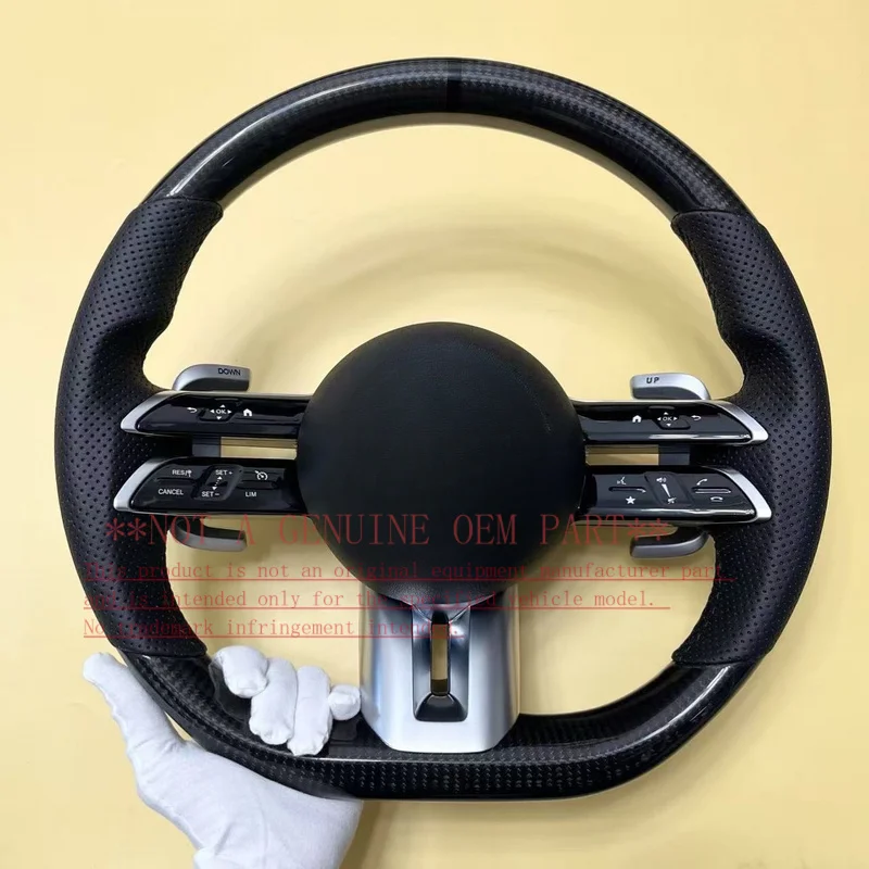 For Mercedes Benz A B C E Class CLA KS Big G Dragonfly Steering Wheel Assembly AMG Carbon Fiber Modification Horn Cover Horn