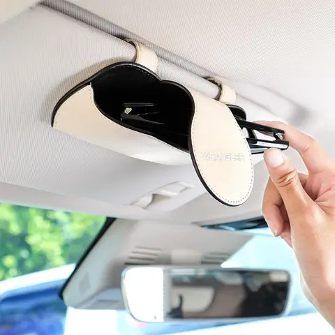 Car Glasses Storage Auto Sun Visor Glasses Holder Sunglasses Clip For Jeep Wrangler JK JL TJ YJ Unlimited Sahara Car Accessories 8 best sales jeep jl storage - №4