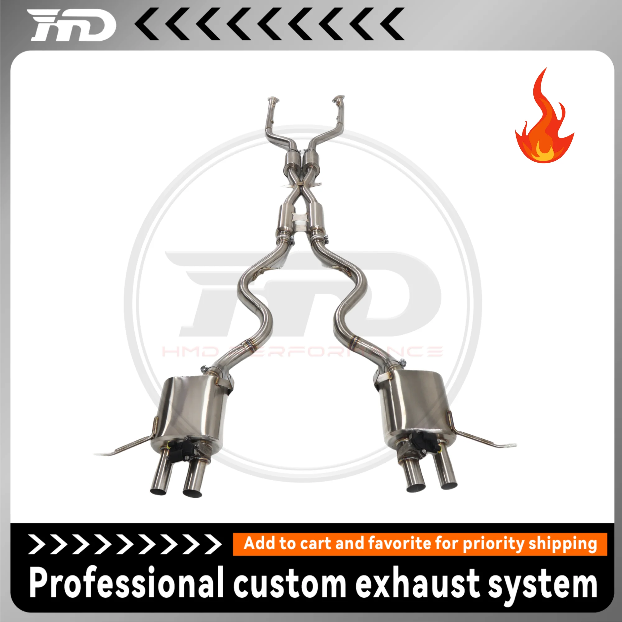 

HMD Exhaust System Stainless Steel Performance Catback for BMW E92 M3 4.0L Muffler With Valve