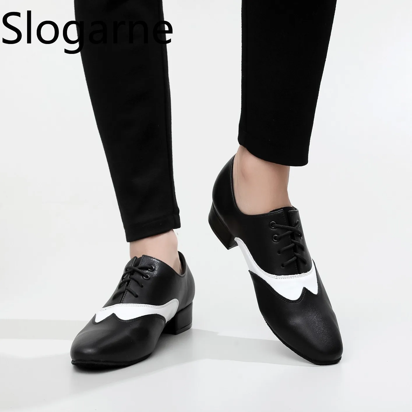 Men Leather Shoes Winter Business Dress 2026 Trendy Casual Sneakers Modern Jazz Latin Ballroom Dance Shoes Suede Sole Stage Wear